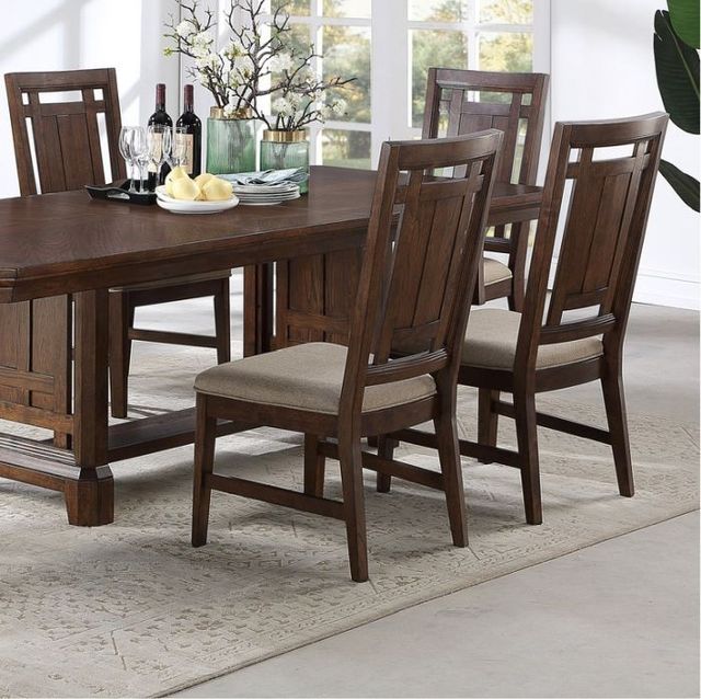 Winners Only® Kentwood Brown/Gray Upholstered Dining Side Chair-1