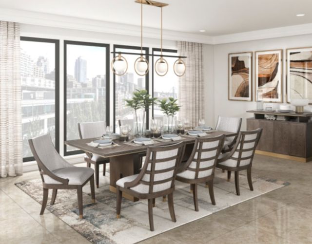 Homelegance® Griffin Brown Dining Table-1