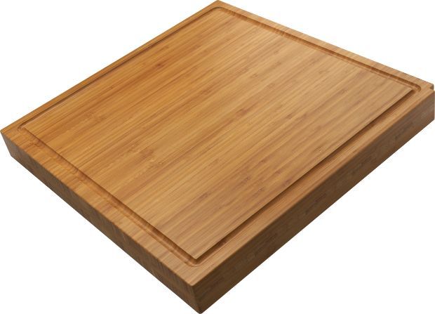 The Galley® Natural Golden Bamboo Upper Tier Corner Chef's Block-0