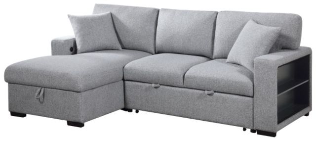 Homelegance® Pompano Gray Left-Arm Facing Sectional and Chaise-0
