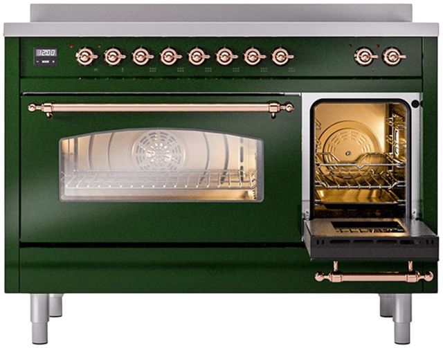 Ilve® Nostalgie II Series 48" Emerald Green Pro Style Induction Range-3