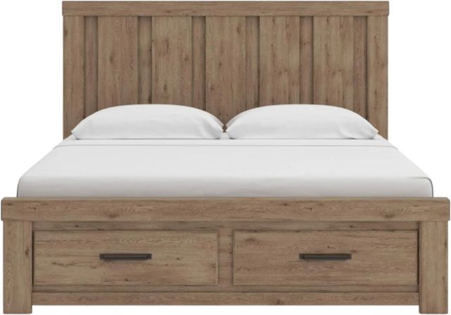 Signature Design by Ashley® Oliandon 3-Piece Light Brown King Storage Panel Bedroom Set-3