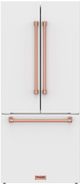 Thor Kitchen Gordon Ramsay Series 30" White French Door Counter Depth Refrigerator with Rose Gold Hardware-0