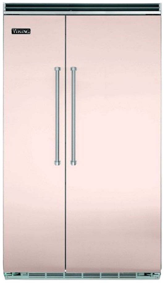 Viking® 5 Series 48 in. 29.1 Cu. Ft. Blush Built In Side-by-Side Refrigerator