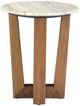 Crestview Collection Gray End Table with Brown Base-1