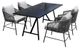 Armen Living Koala and Calica 5-Piece Dark Eucalyptus/Grey Outdoor Dining Set-0