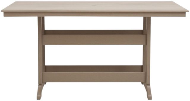 Signature Design by Ashley® Sandy Dune Medium Brown Aluminum/Plastic Outdoor Counter Table-2