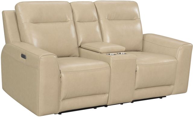 Steve Silver Co. Akari Surly Sand Dual-Power Console Reclining Loveseat-0