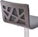 Armen Living Crystal Gray/White Adjustable Height Stool-4