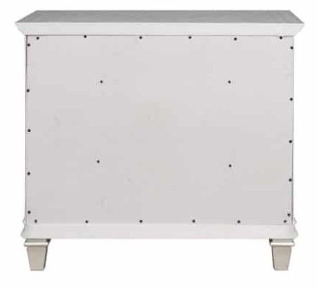 Martin Furniture Hartford  Linen White with Gray Patterned Top Lateral File-2