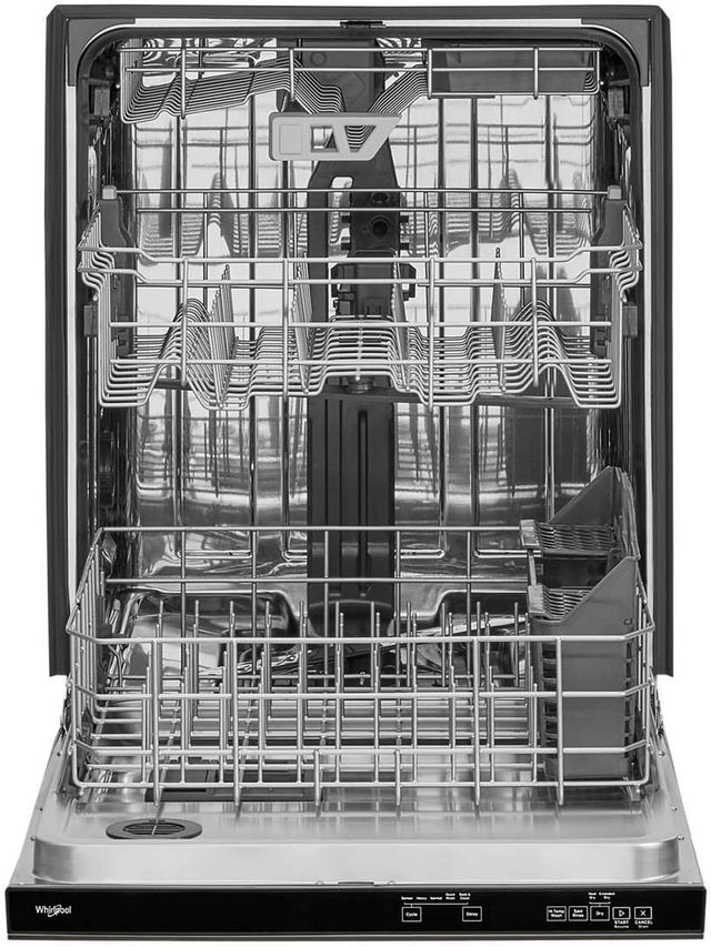 Whirlpool 24" Fingerprint Resistant Black Stainless Steel Top Control Built In Dishwasher-2
