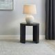 Coaster® Sweeney Chenille Black Round Wood Occasional Side End Table-1
