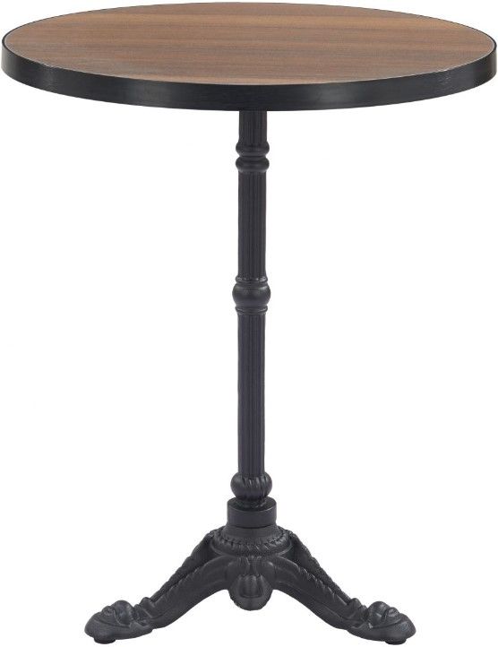 Zuo® Modern Gazebo Walnut Aluminum Outdoor Dining Table with Black Base-1