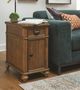 Null Furniture Pecan 8821 Chairside Cabinet-0