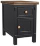 A-America® Stormy Ridge Chickory Top Chairside Table with Slate Black Base-0