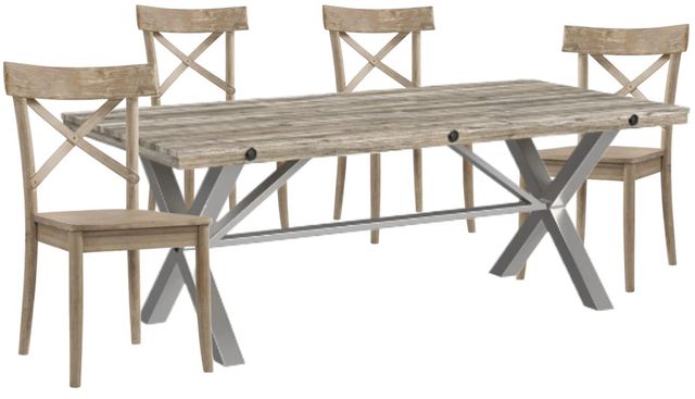 Elements International Callista 5-Piece Beach Rectangular Dining Set-0