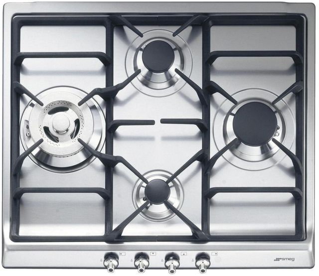 Smeg 24" Stainless Steel " Stainless SteelClassic Design" Stainless Steel Gas Cooktop