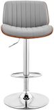 Armen Living Brock Gray/Chrome/Walnut Bar Stool-2