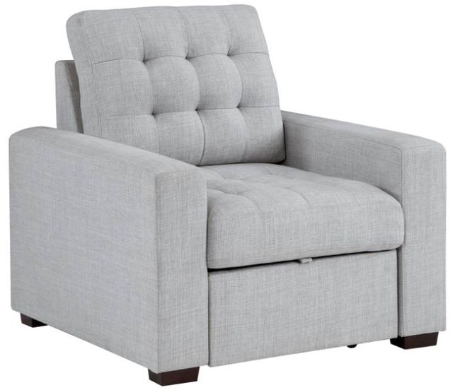 Homelegance® McCafferty Gray Accent Chair with Pull-Out Ottoman-0