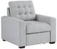 Homelegance® McCafferty Gray Accent Chair with Pull-Out Ottoman-0
