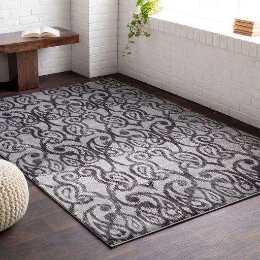 Surya Aberdine Gray 5'x8' Area Rug-2