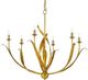Currey & Company Menefee Antique Gold Leaf Chandelier-1