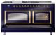 Ilve® Nostalgie II Noblesse 60'' Midnight Blue Pro Style Dual Fuel Range with Brass Trim-3