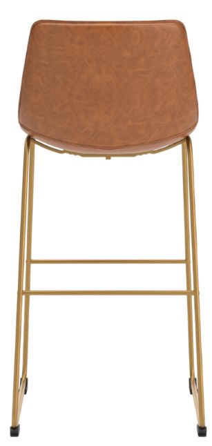 Signature Design by Ashley® Crandox Brown/Gold Tall Upholstered Bar Stool-4