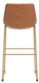 Signature Design by Ashley® Crandox Brown/Gold Tall Upholstered Bar Stool-4
