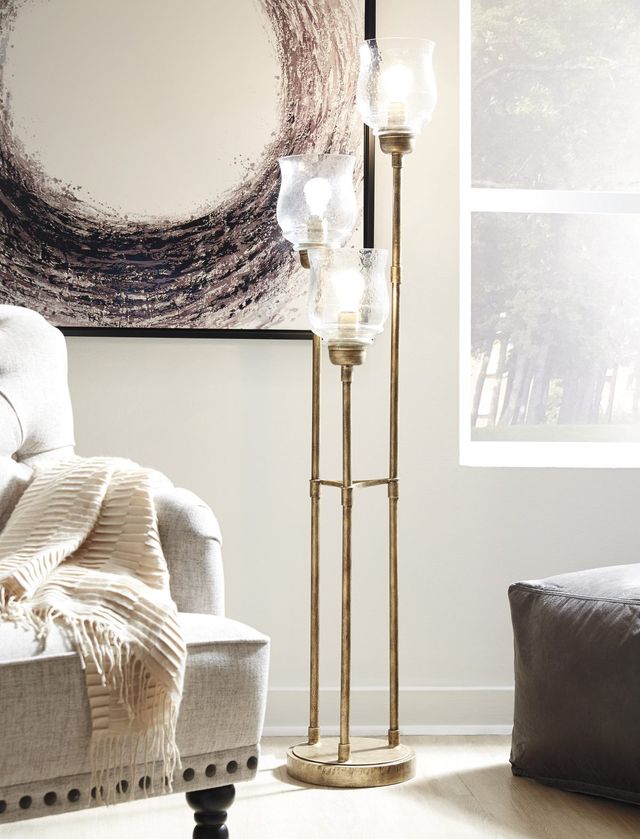 Signature Design by Ashley® Emmie Antique Gold Floor Lamp-3