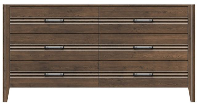 Country View Woodworking Westroom Bedroom Brown Maple 66" Dresser-0