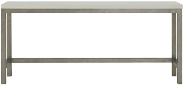 Universal Explore Home™ Oasis Antique Nickel/Nomad Snow Console with Stools-4