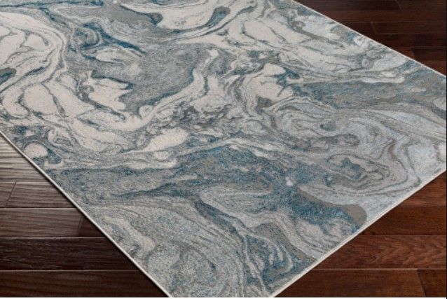 Surya Impulse Gray/Deep Teal 4'x6' Area Rug-4
