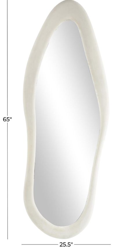 Deco Marche White Wavy Room Wall Mirror-3