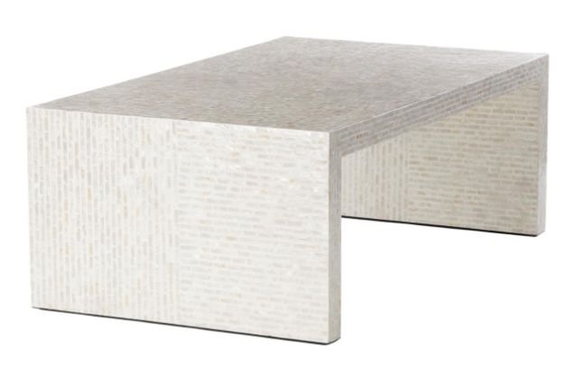 Deco Marche Deco Marche Heritage Cream Mosaic Inlay Living Room Coffee Table-0