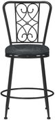 HH2 Home Harrington Black/Gray Swivel Counter Stool-2