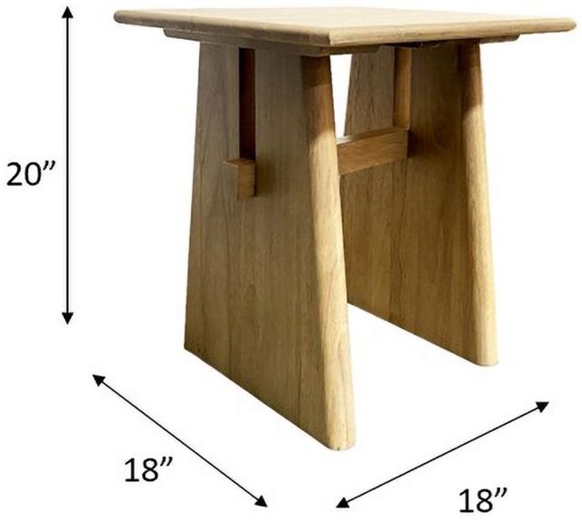 Nest Home Collections Natalie Weathered Timber End Table-3