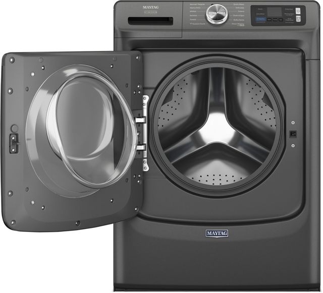 Maytag® Pet Pro System 5.0 Cu. Ft. Volcano Black Front Load Washer-1