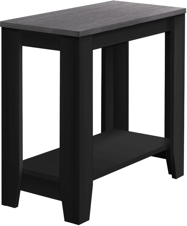 Monarch Specialties Inc. Grey Top Accent Table with Black Base-0