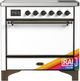 Ilve® Majestic III 36" Custom Pro Style Induction Range with Solid Door and Burnished Trim-0
