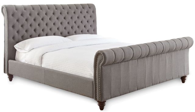 Steve Silver Co. Swanson Gray King Upholstered Bed-0