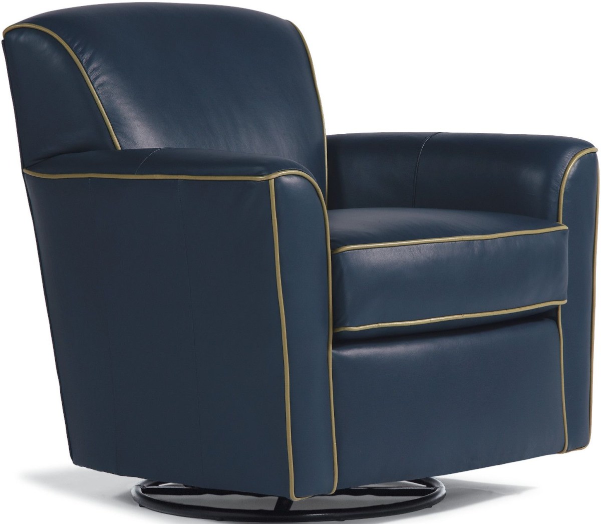 Flexsteel Kingman Blue Swivel Glider Weathers