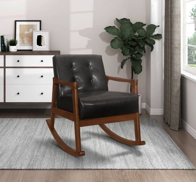 Homelegance® Auden Dark Brown/Dark Walnut Rocking Chair-1
