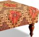 Campio Furniture Legacy Leather Exton Brown/Orange Ottoman-1
