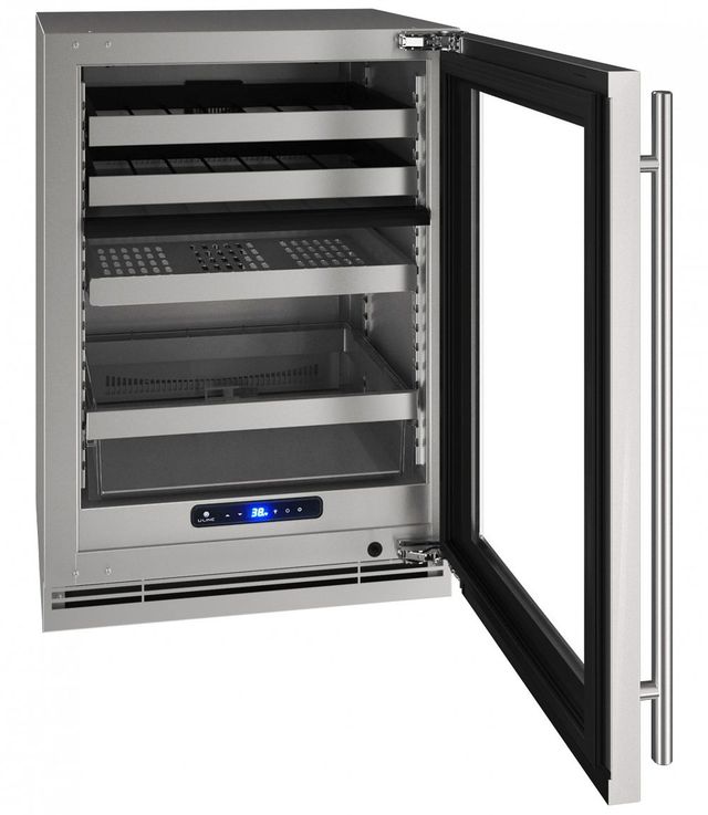 U-Line® 24" 5.1 Cu. Ft. Stainless Steel Beverage Center-1
