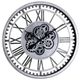 YHD Silver Framed 32" Round Gear Clock-0