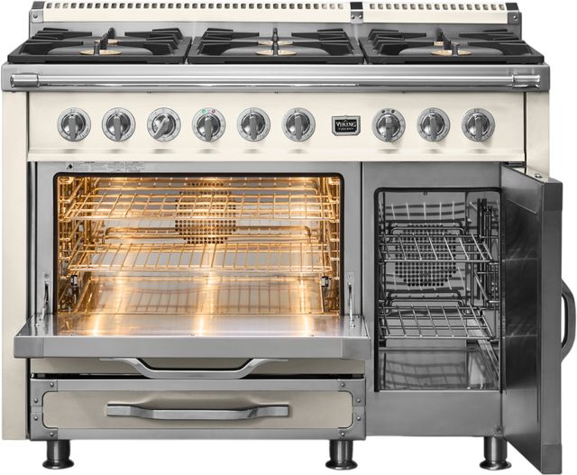 Viking® Tuscany 48" Pure White Pro Style Dual Fuel Range-1