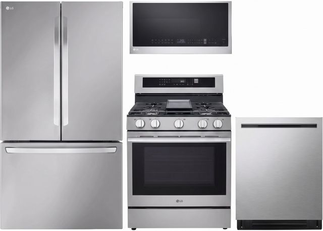 LG 4 Piece PrintProof™ Stainless Steel Gas Kitchen Package-0