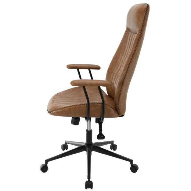 Coaster® Ranger Brown Upholstered Adjustable Home Office Desk Chair -3