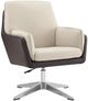 Linon Maddie Brown/Natural Swivel Chair-0